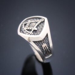 “Woven In Brotherhood” Past Master Ring in Sterling Silver