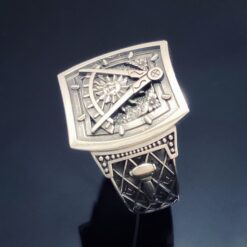 Stylish Past Master Ring in Sterling Silver ~ Style 100PM