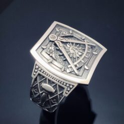Stylish Past Master Ring in Sterling Silver ~ Style 100PM