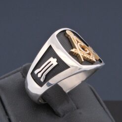 Silver and Gold Master Mason Ring 006B-TT