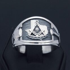 Texas State Past Master Ring in Sterling Silver