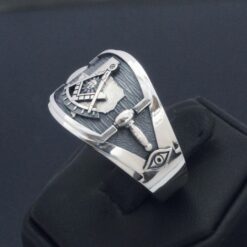 Texas State Past Master Ring in Sterling Silver