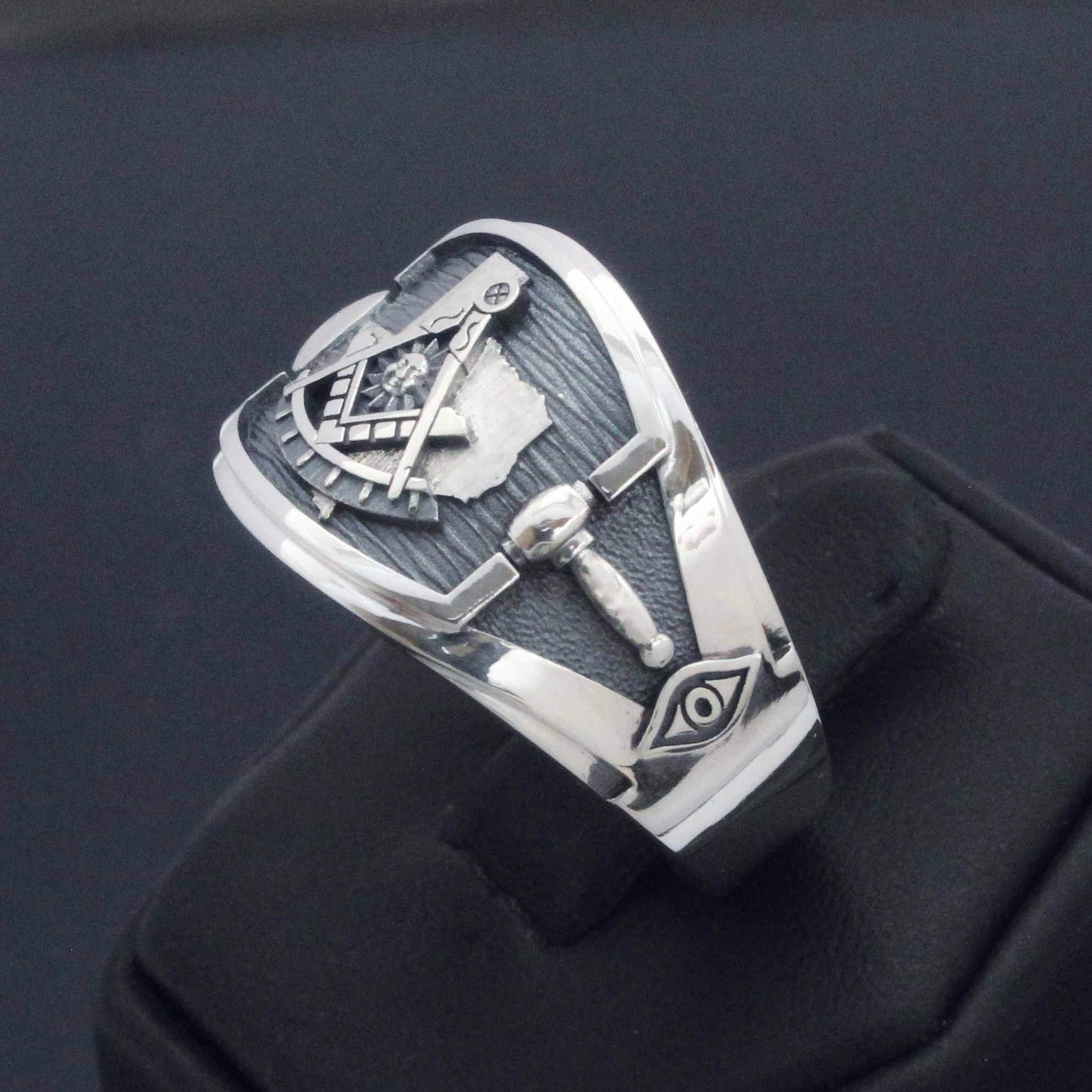 Texas State Past Master Ring in Sterling Silver
