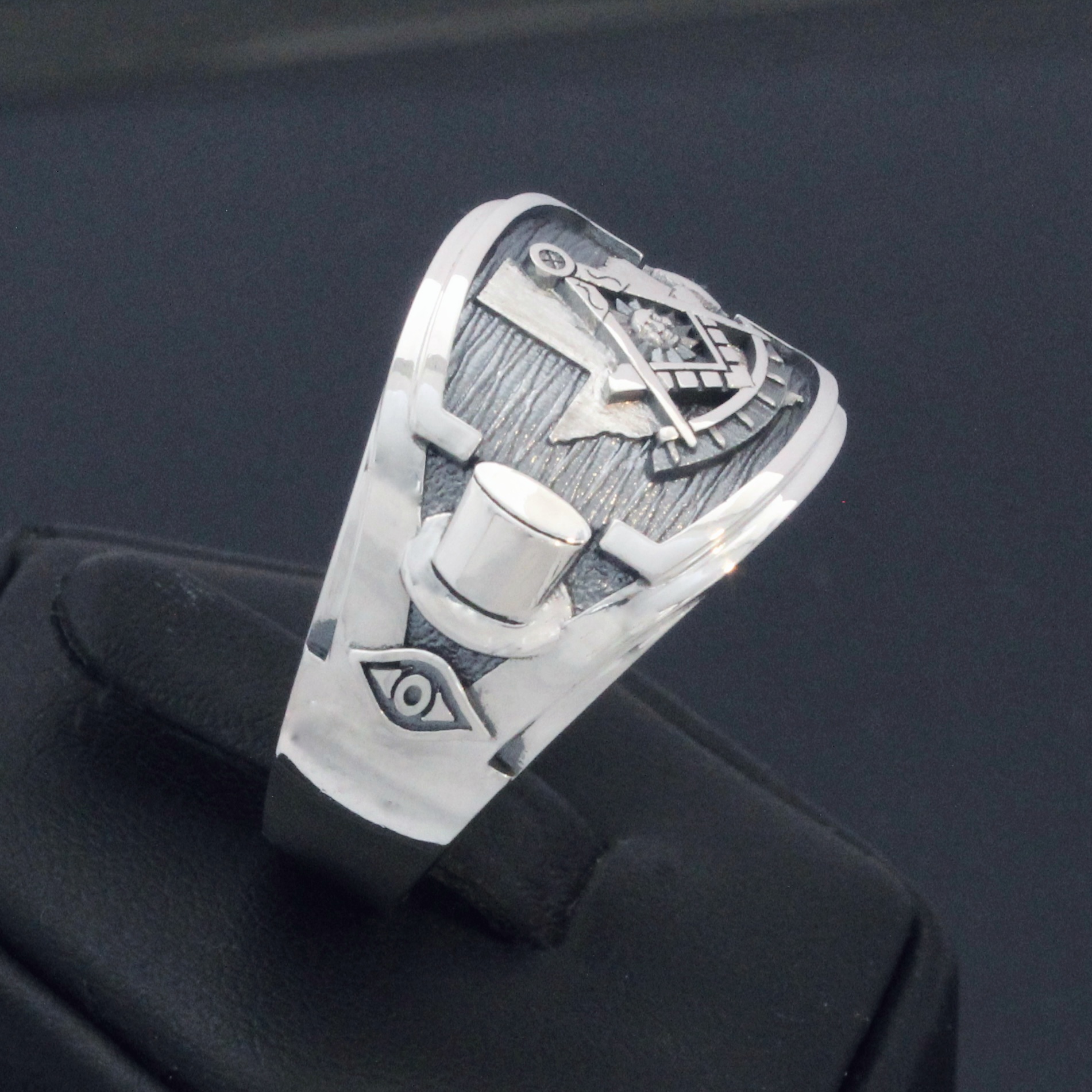 Texas State Past Master Ring in Sterling Silver